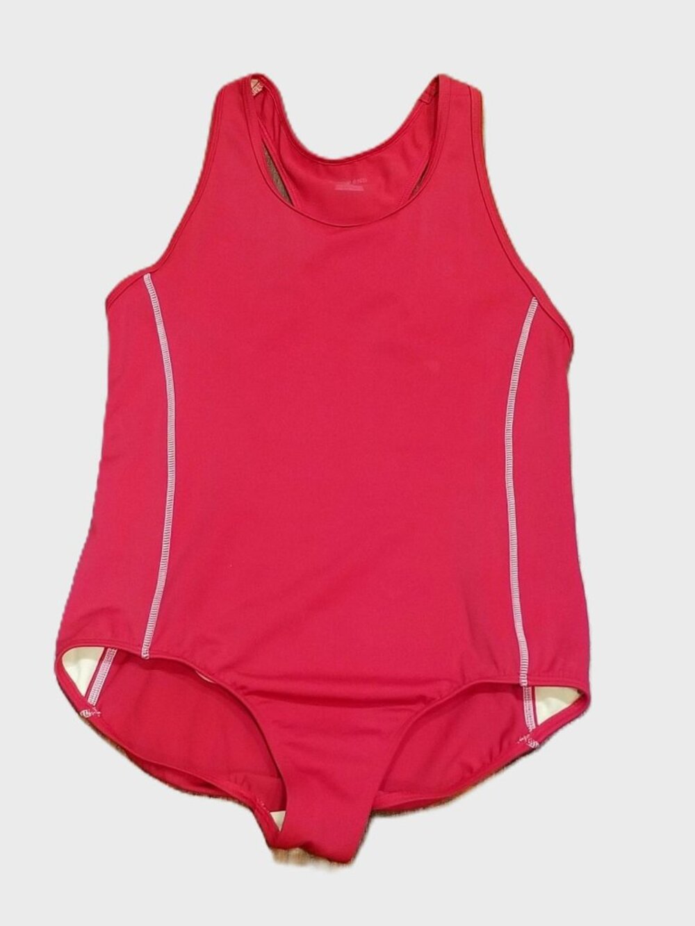 Girls' Lands' End Racerback One-piece Swimsuit, Size 16, Red, VGUC